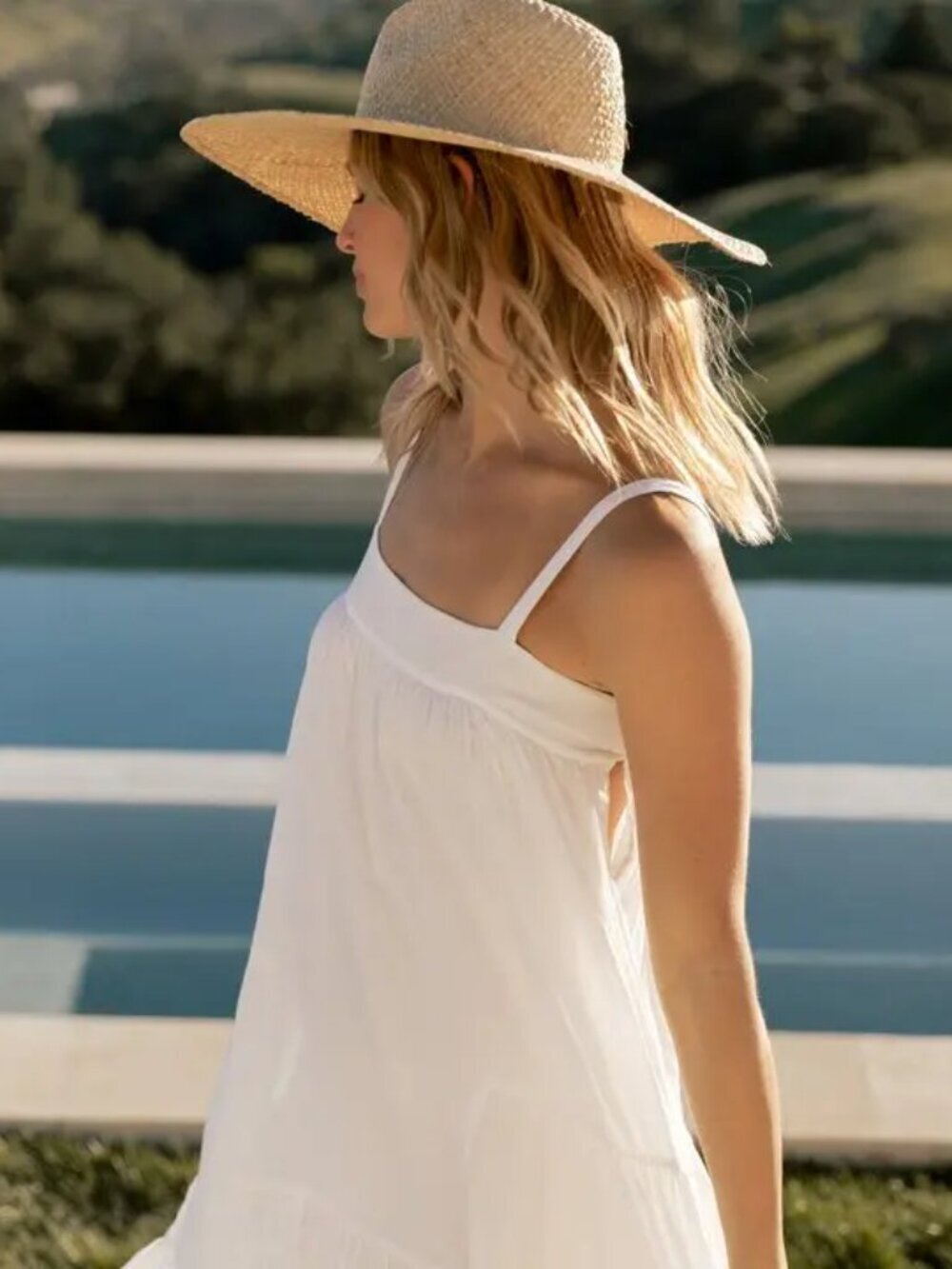 New Jenni Kayne Woven 100% Raffia Natural Sun Hat Size M/L NWT
